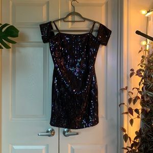 G by Guess, size large. Black velvet with sequins